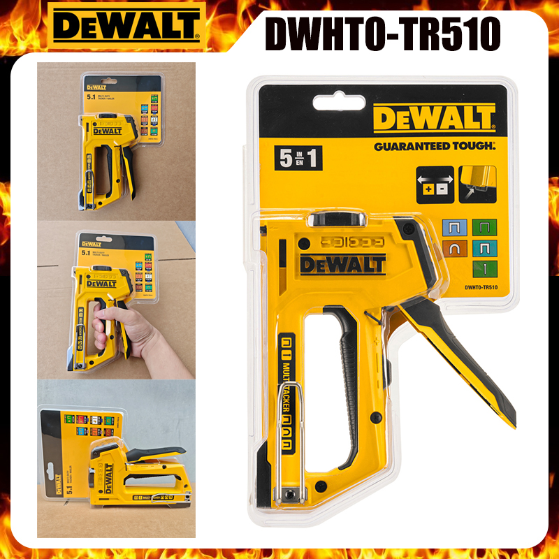 Stapler Heavy Duty - DeWALT DWHT0-TR510 5-in-1 Multi-Tacker Stapler &