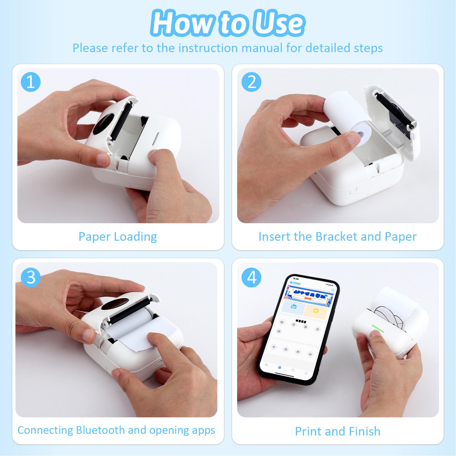Portable Thermal Printer with  - огляд і ціна Printer Paper