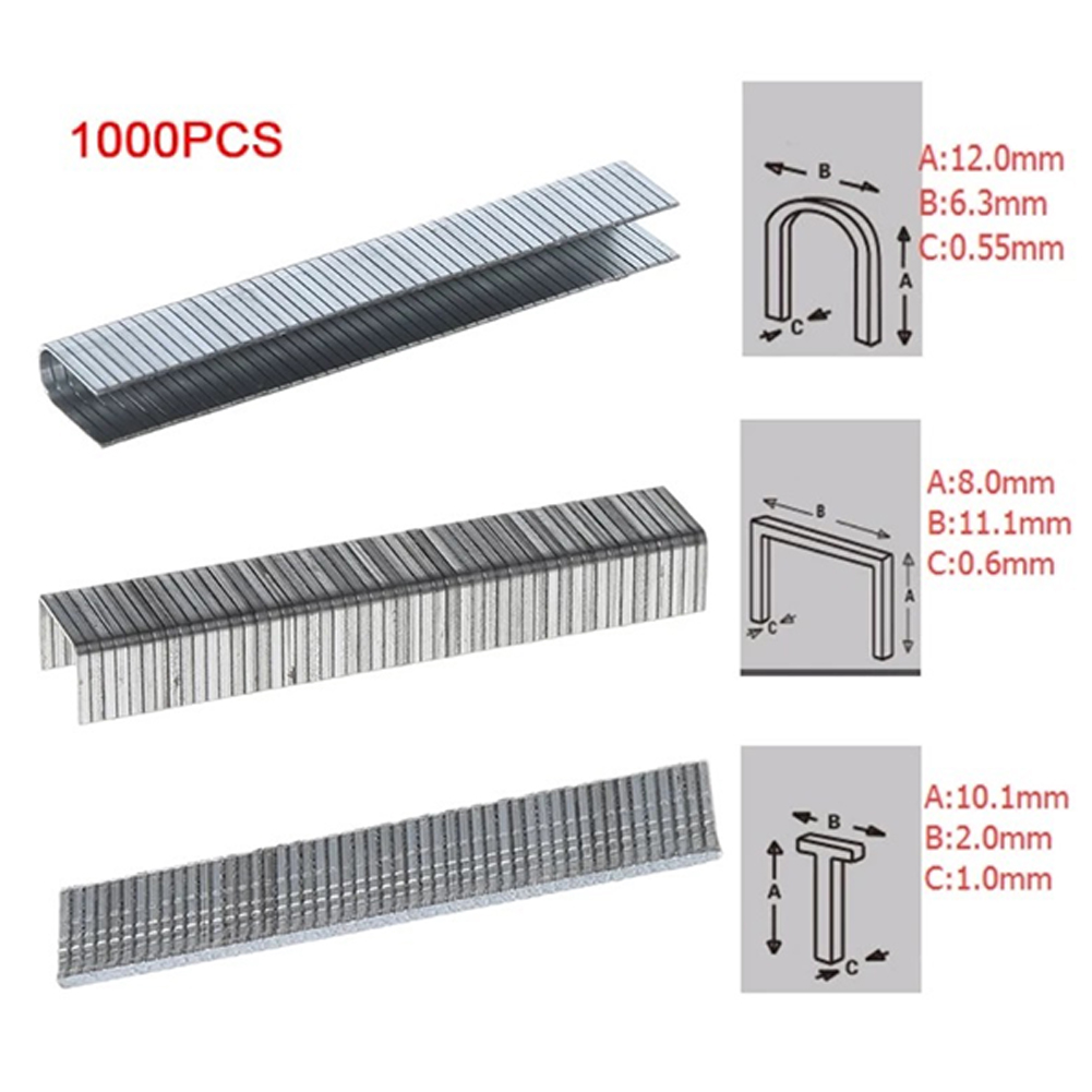 1000Pcs U/Door/T Shaped Nail S - огляд і ціна Stapler Heavy Duty