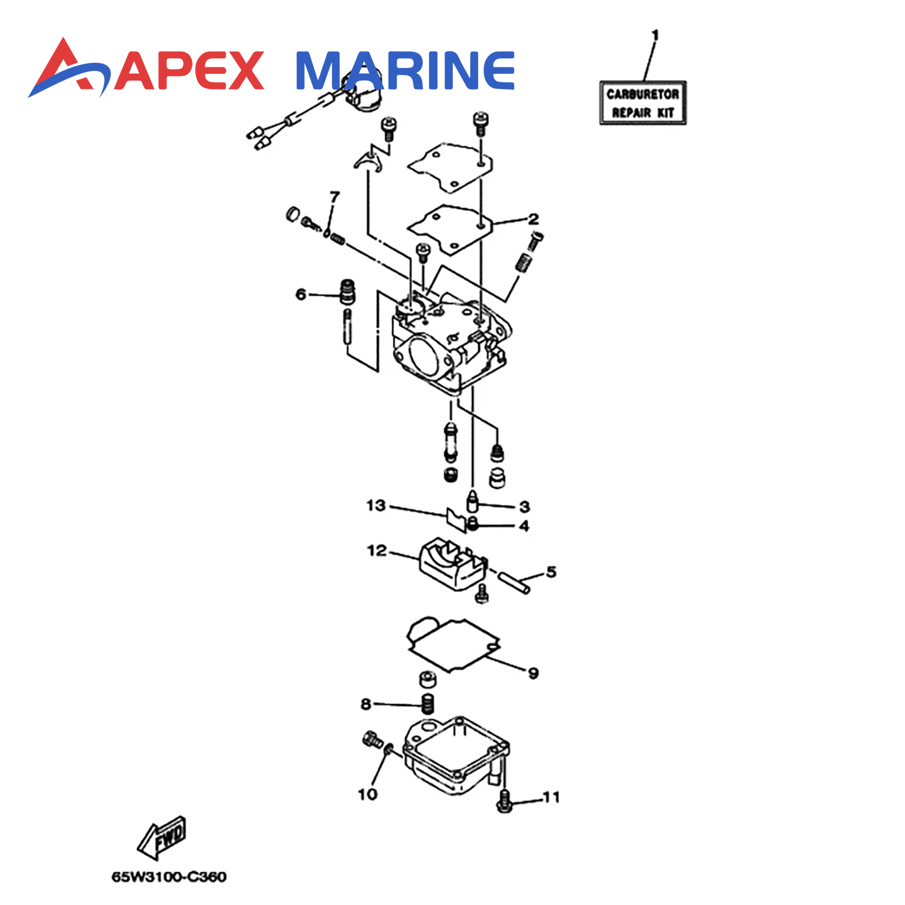 3 Sets 6H4-W0093-03 Carburetor - огляд і ціна Ink Cartridge