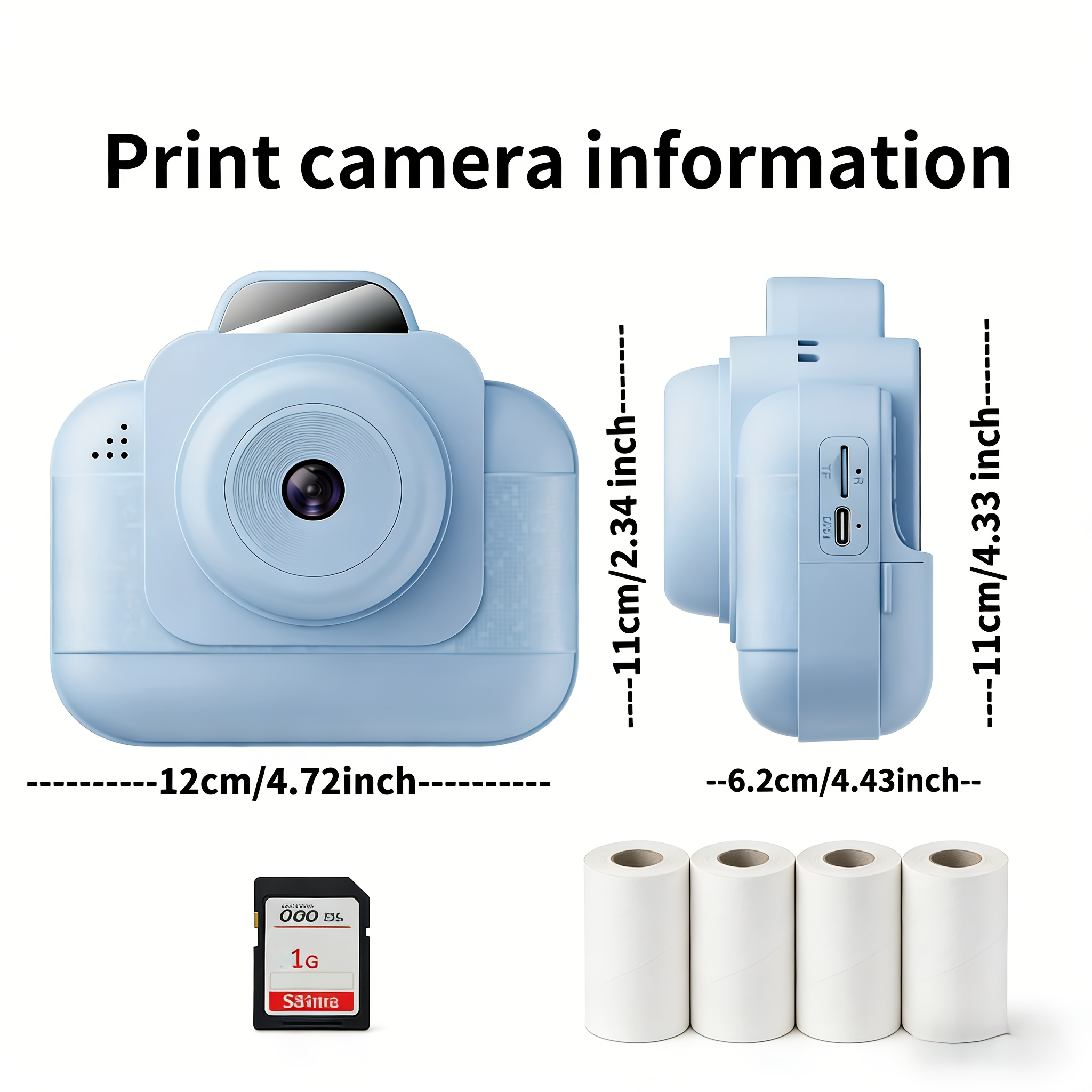 Portable photo printer (blue)  - огляд і ціна Thermal Printer