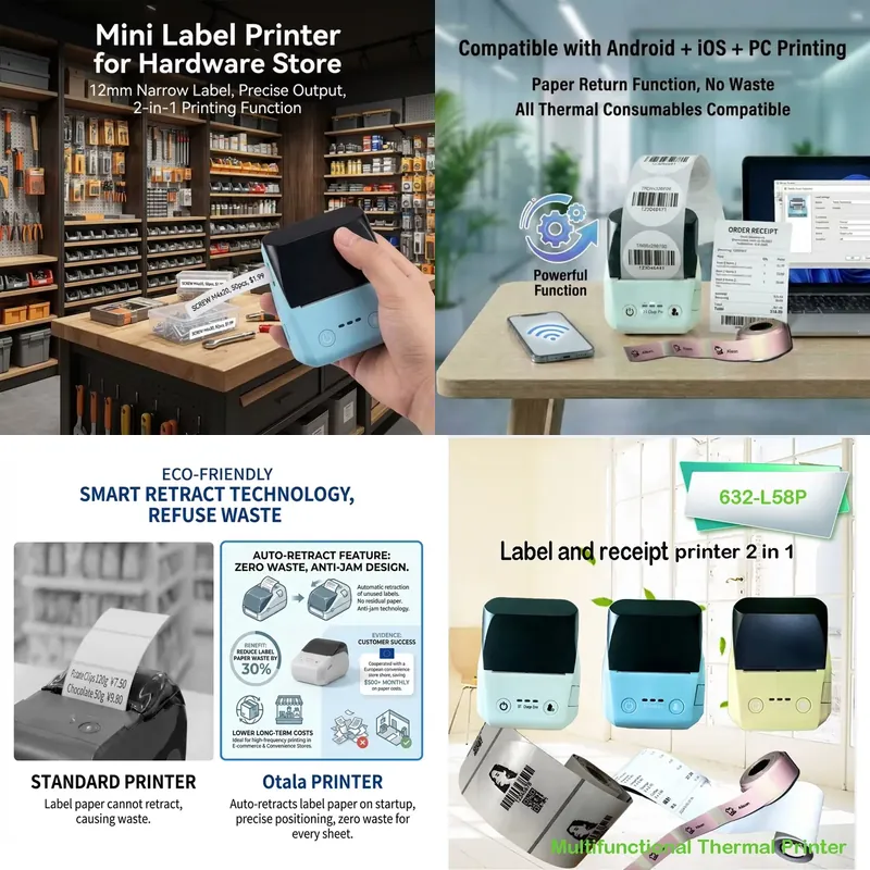 Mini 58mm Receipt Thermal Port - огляд і ціна Barcode Printer